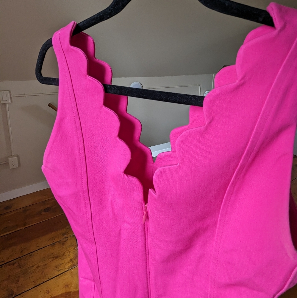 Banana Republic Scalloped pink dress